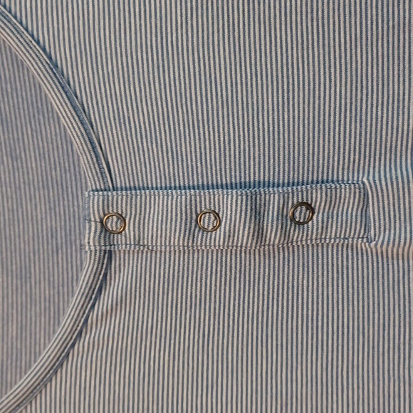 NWT Lg "Proud Blue" 3/4 slv Skater Dress - Picture 3 of 9